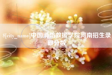 资阳中国消防救援学院河南招生录取分数