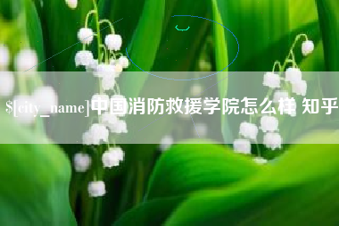 资阳中国消防救援学院怎么样 知乎