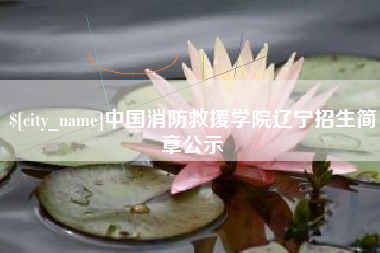 资阳中国消防救援学院辽宁招生简章公示