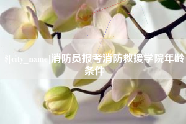 资阳消防员报考消防救援学院年龄条件