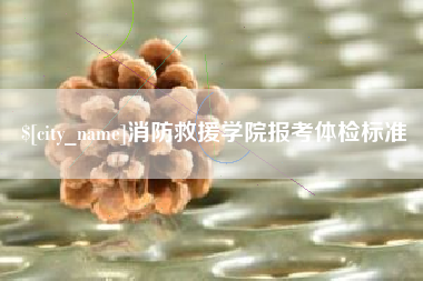 资阳消防救援学院报考体检标准