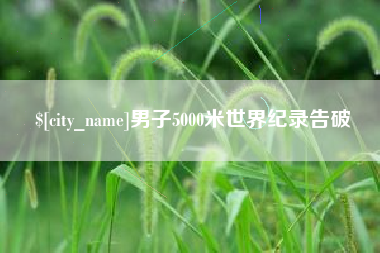 资阳男子5000米世界纪录告破