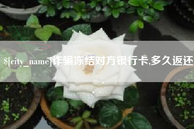 资阳诈骗冻结对方银行卡,多久返还