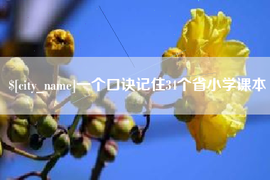 资阳一个口诀记住34个省小学课本