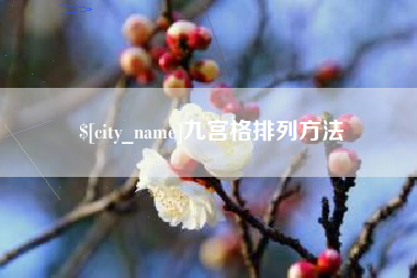 资阳九宫格排列方法