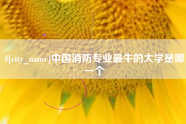 资阳中国消防专业最牛的大学是哪一个