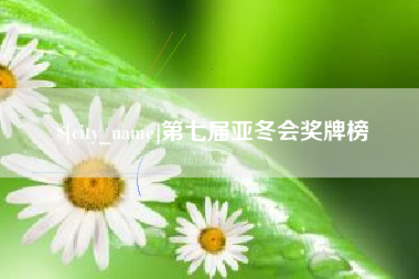 资阳第七届亚冬会奖牌榜