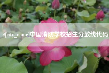 资阳中国消防学校招生分数线代码