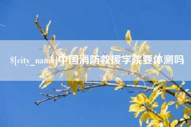 资阳中国消防救援学院要体测吗