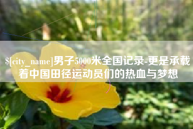 资阳男子5000米全国记录-更是承载着中国田径运动员们的热血与梦想