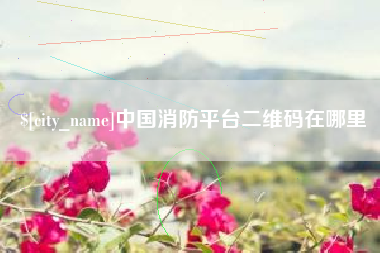 资阳中国消防平台二维码在哪里