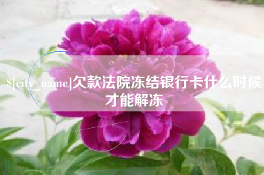 资阳欠款法院冻结银行卡什么时候才能解冻