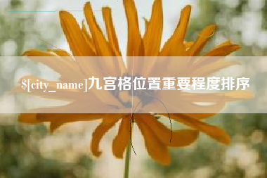 资阳九宫格位置重要程度排序