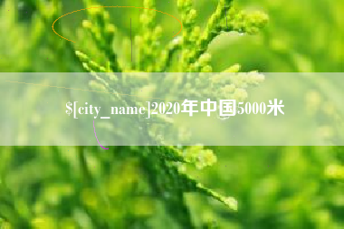 资阳2020年中国5000米