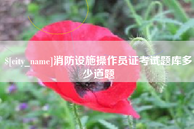 资阳消防设施操作员证考试题库多少道题
